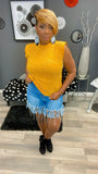 Rhinestone Fringe Shorts