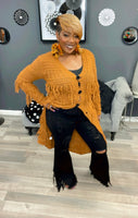 Black Denim Fringe Jeans