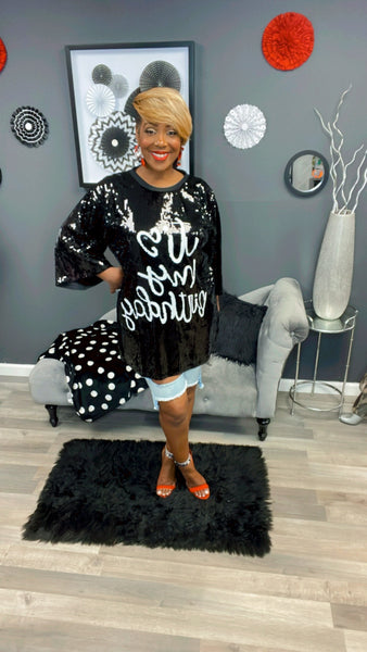 It's my Birthday Sequins Shirt/Dress – Lady Tee's Blinged T-Shirt