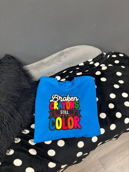 Turquoise Broken Crayons