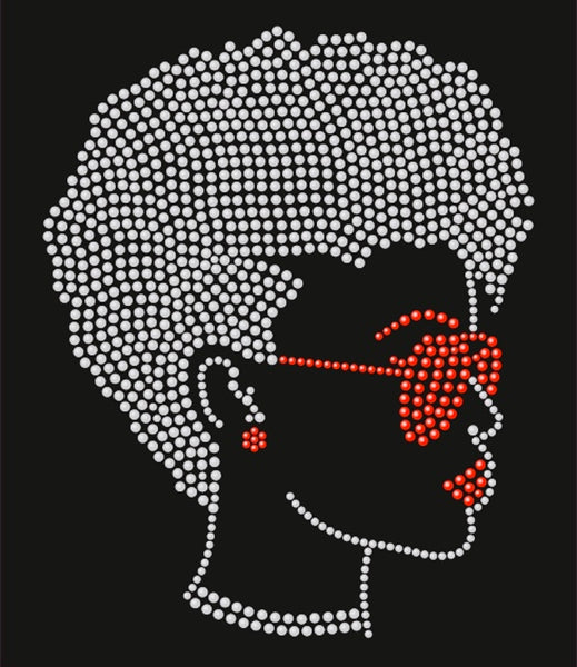 Ms Afro w/Red Lips Shirt & Mask Set