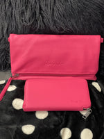 Mz. Ebony Clutch/Crossbody (Fuchsia)