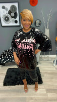 Walking By Faith Sequins Shirt Dress