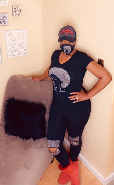 Afro Girl Set (Shirt and Mask Included)